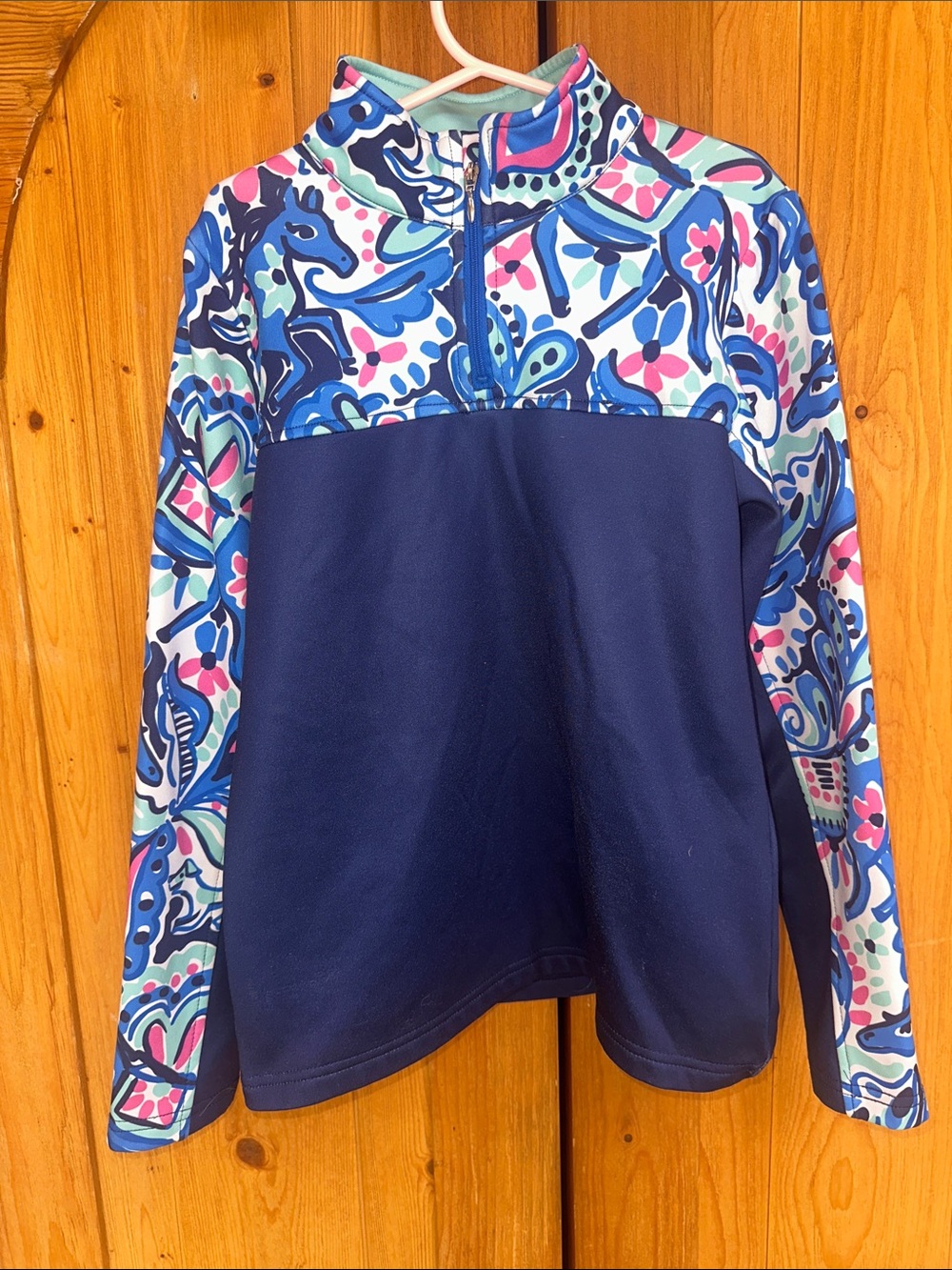 Kids Equestrian quarter-zip fleece riding top